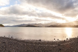 Panoramique de la baie d'Akaroa depuis Duvauchelle