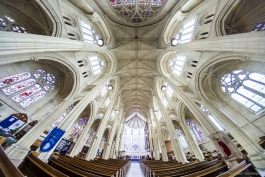 St Paul's Cathedral de Dunedin en fish-eye