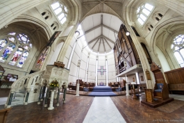 St Paul's Cathedral de Dunedin en fish-eye