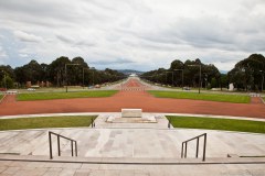 Le parlement australien vu du War Memorial