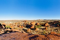 Vue panoramique des Devil Marbles