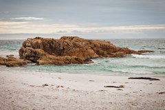 Rocher à Friendly beaches, parc national de Freycinet