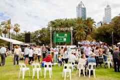 La scène de la célébration du Anzac Day de Perth