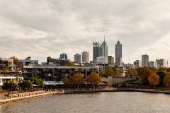 Le centre depuis East Perth
