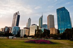 Dernières lueurs du jour sur Perth