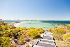Vue sur Rockingham depuis Penguin Island