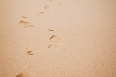 Pas sur le sable