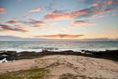 Coucher de soleil sur la plage de Bunbury