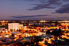 La ville de Bunbury de nuit