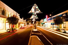 Rue principale de Bunbury de nuit