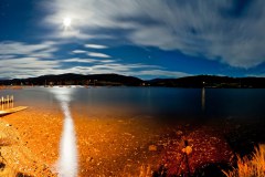 Panoramique nocturne du port de Cygnet