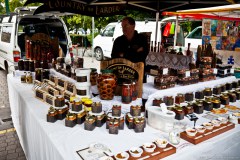 Stand de miel, marché de Salamanca, Hobart