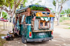 Van d'une nomade, comme nous ! Avec des fleurs en plus