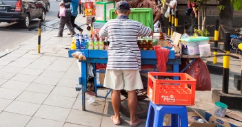 stand de rue Jakarta Indonesie