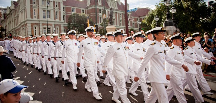 La navy défile, Anzac Day