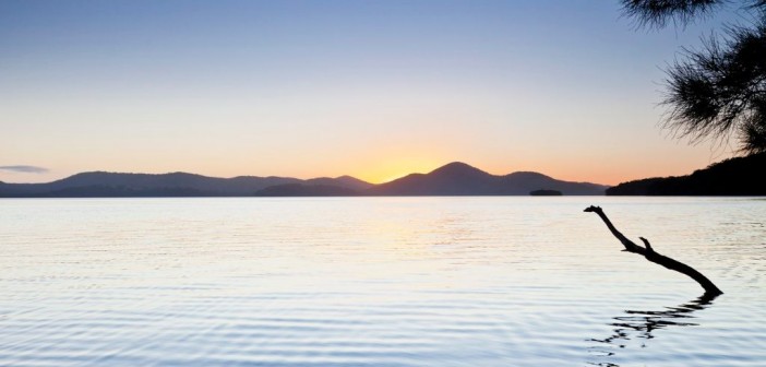 Wallis Lake au crépuscule