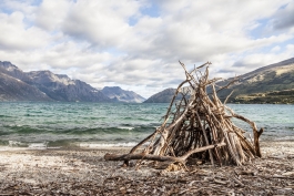 Plage au bord du lac Wakatipu, Queenstown