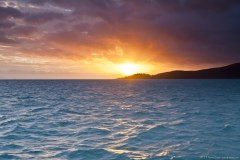 Coucher de soleil dans l'archipel des Whitsunday Islands