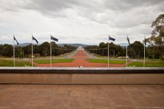 Le parlement australien vu du War Memorial
