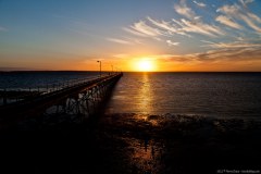 Coucher de soleil sur le front de mer de Ceduna