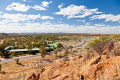Alice Springs du haut de Meyers Hill, Olive Pink Botanic Garden