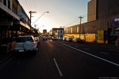 Coucher de soleil sur le quartier de Fitzroy