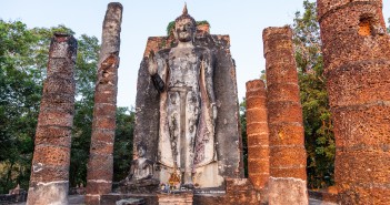 Temple Wat Sapan Hin, Sukhothai, Thailande