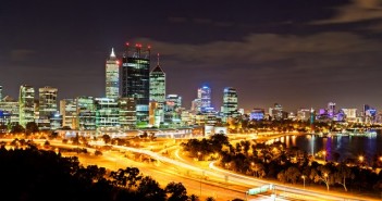 Panoramique nocturne de Perth
