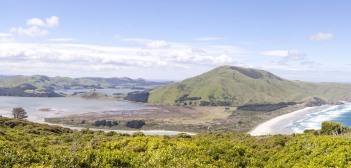 Panoramique Dunedin Otago Peninsula, Nouvelle Zélande